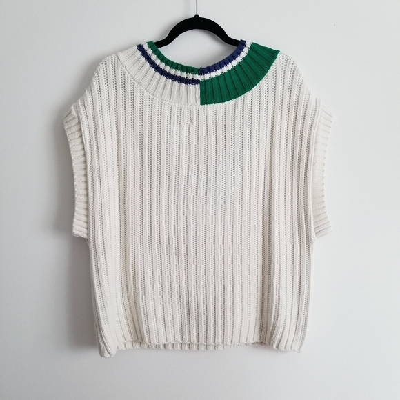 SOLD Asos Design Knit Vest with Stripe Detail - Picture 6 of 7